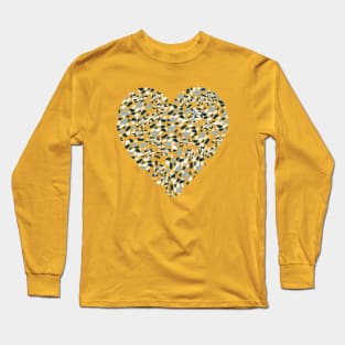 Abstract mosaic terrazzo heart Long Sleeve T-Shirt